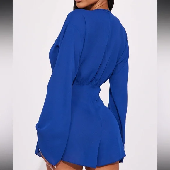 FASHION NOVA Blue Romper - Picture 3 of 4
